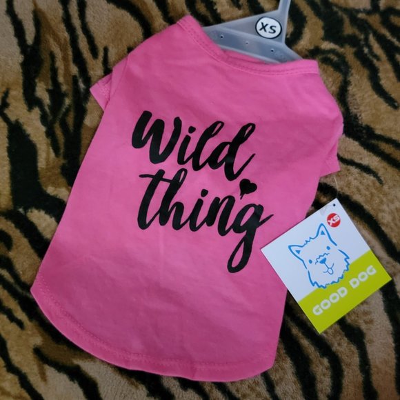 Pet Tee Dog or Cat Wild Thing Pink!! xs sm or med ... New w/ Tag! - Picture 2 of 3